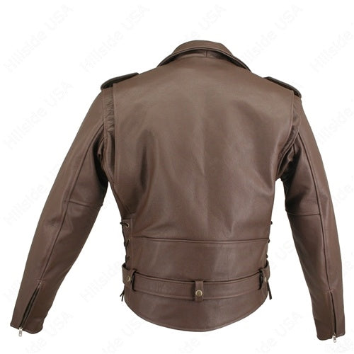 Men's Full Belted Cowhide Biker Jacket