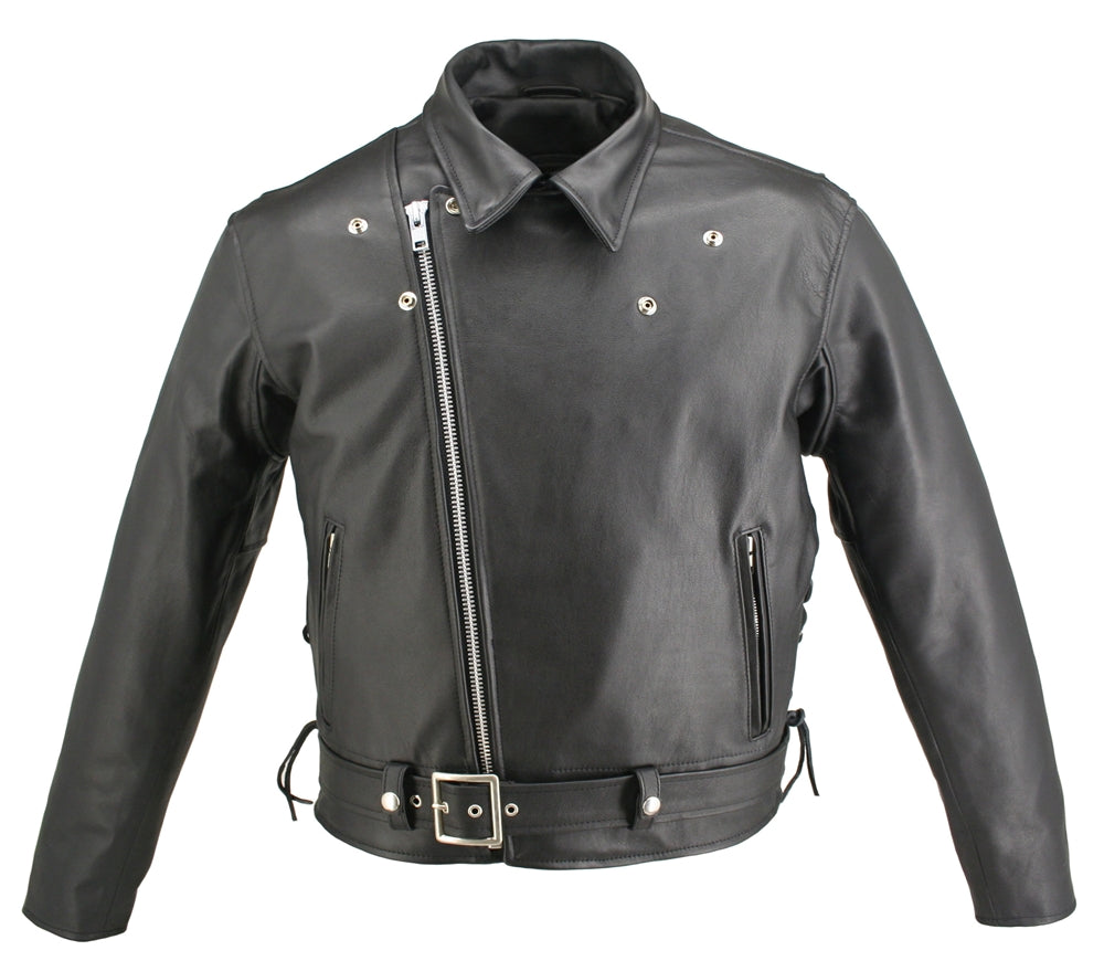 Men's Full Belted Horsehide Motorcycle Jacket