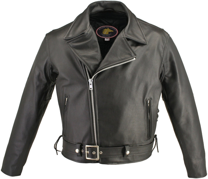 Men's Full Belted Horsehide Motorcycle Jacket