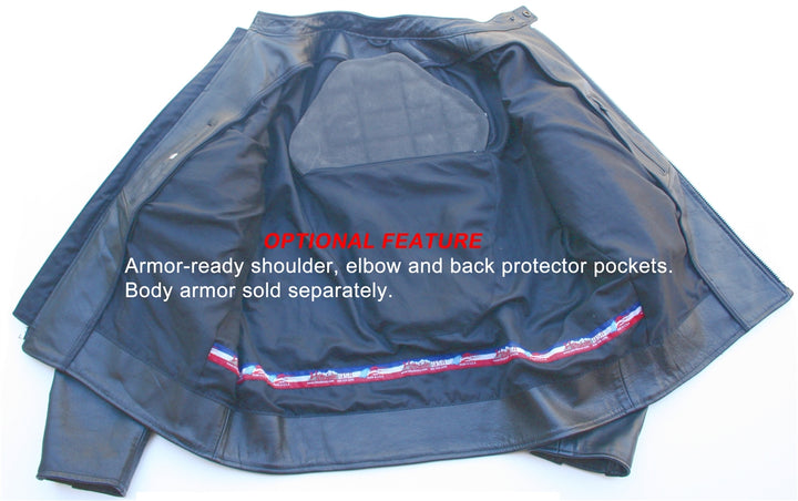 Men's Vented Leather Jacket