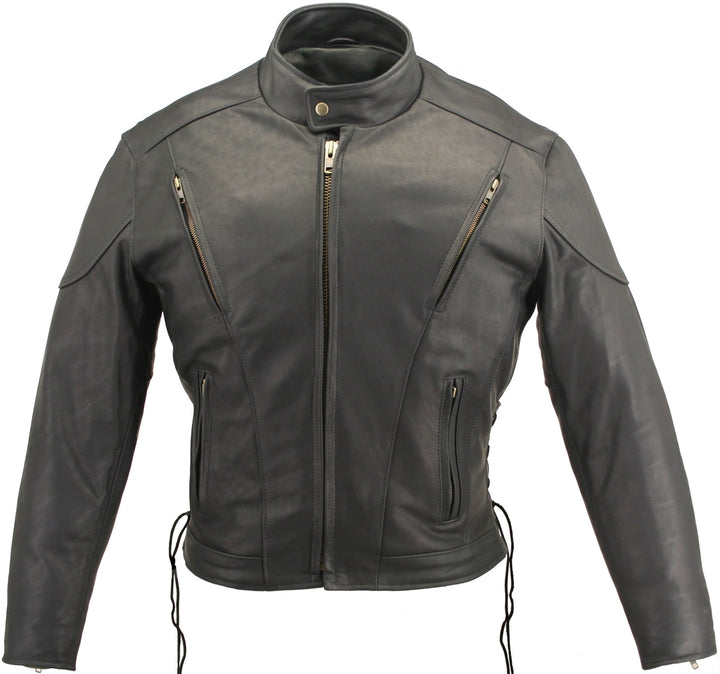 Men's Vented Leather Jacket