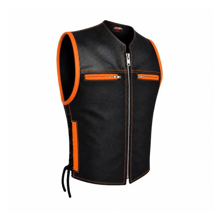 Hillside Bandit Leather/Cordura Biker vest