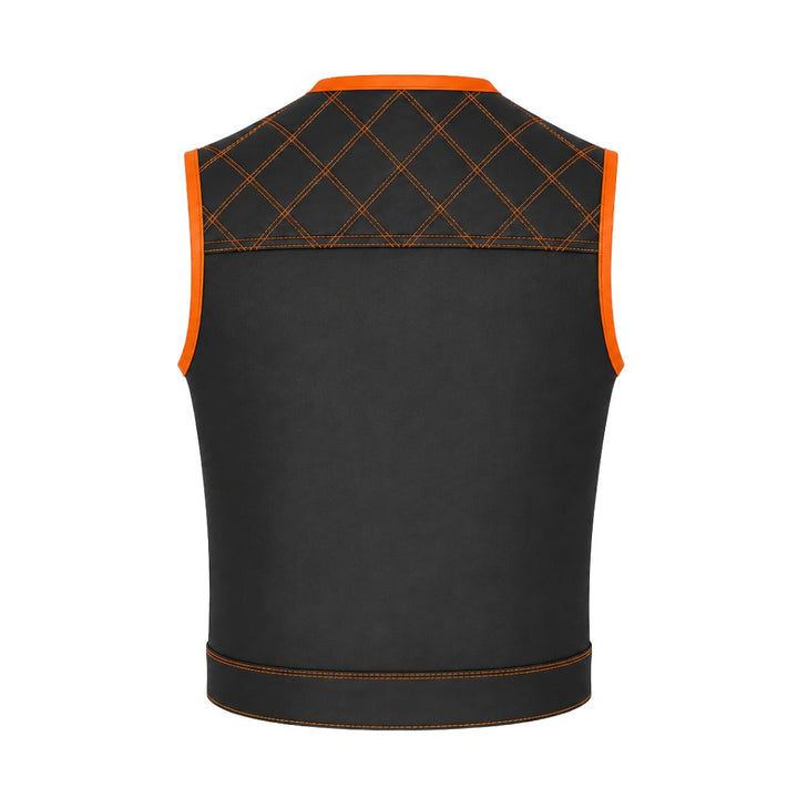 All Leather Double Diamond  Club Vest
