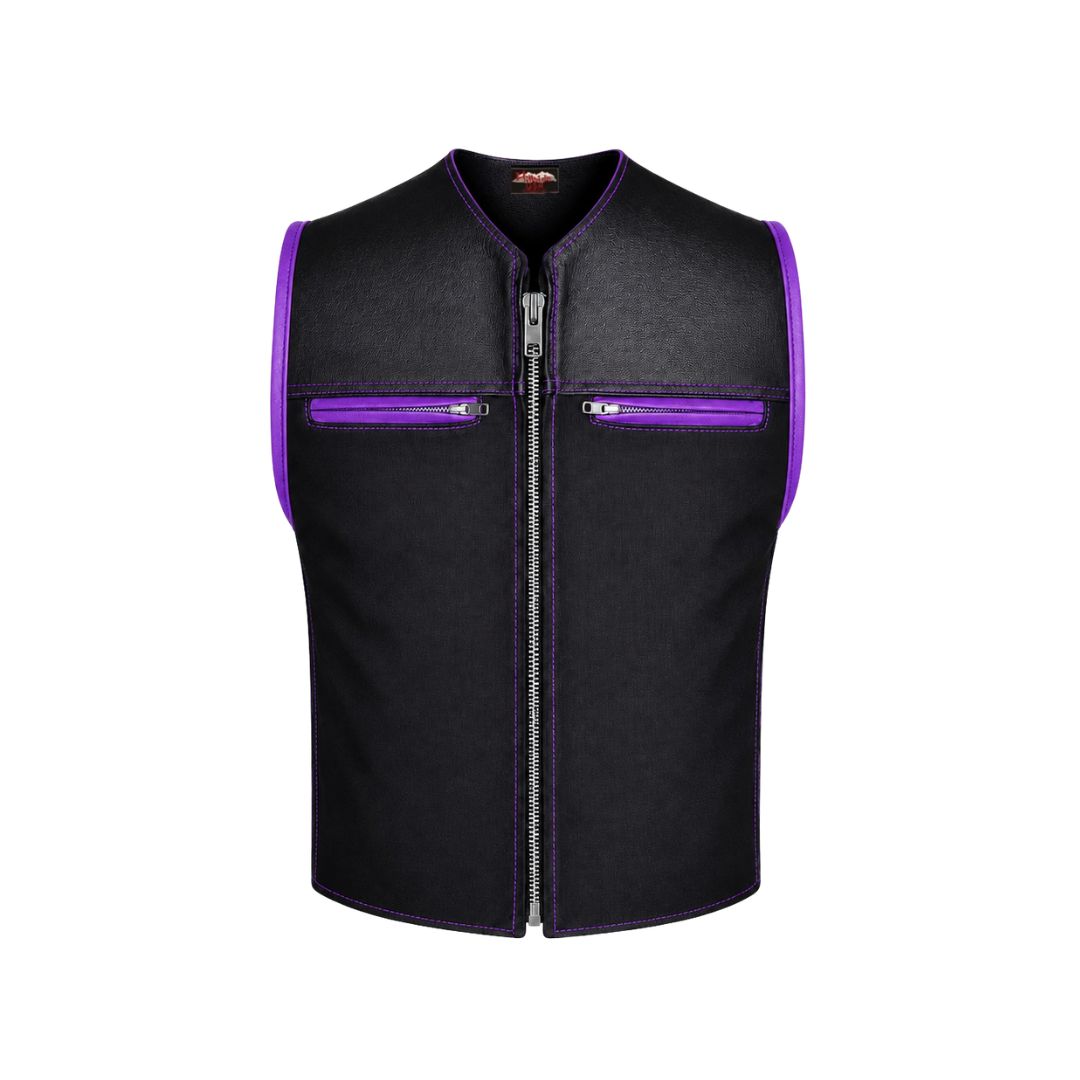 Hillside Bandit Leather/Cordura Biker vest