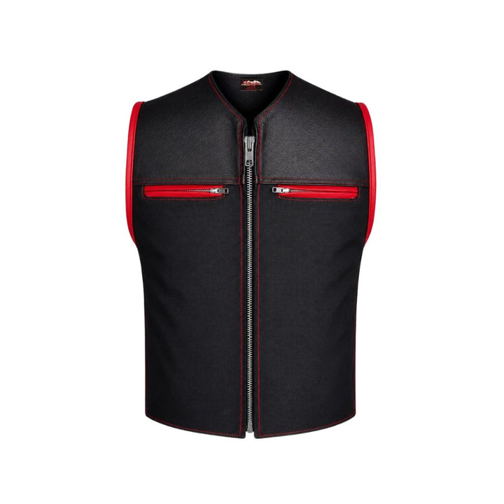 Hillside Bandit Leather/Cordura Biker vest