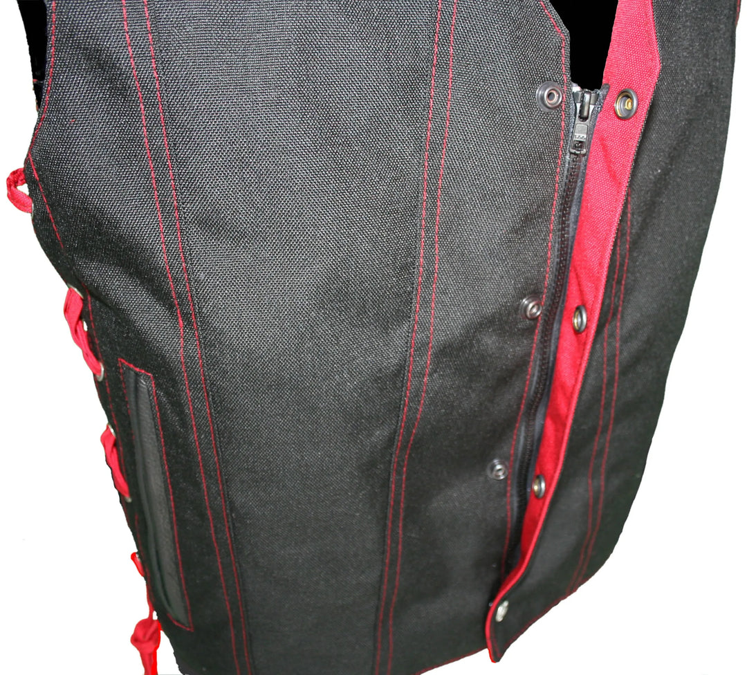 Solid Back Cordura Nylon Motorcycle Club Cut