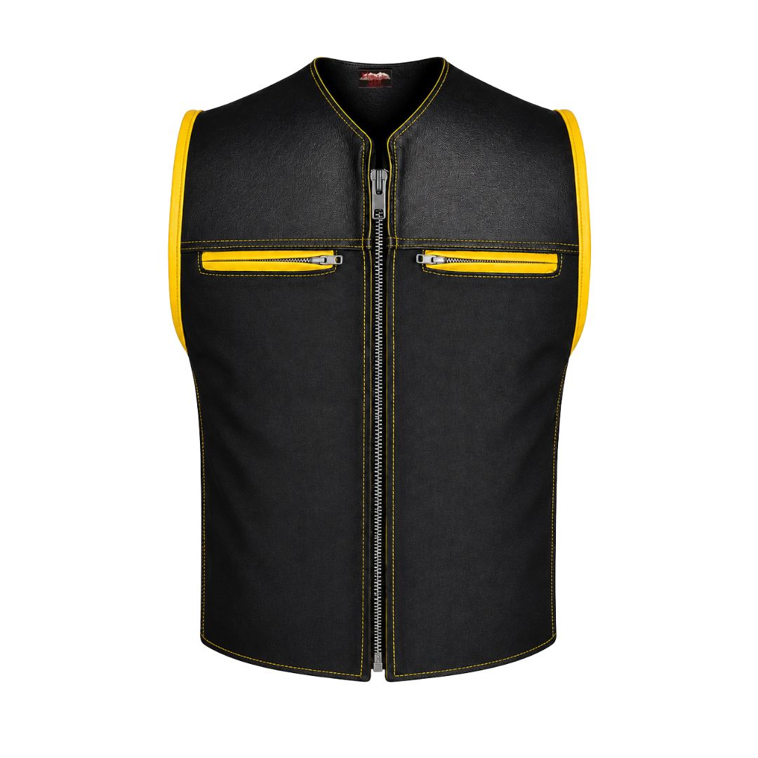 Hillside Bandit Leather/Cordura Biker vest
