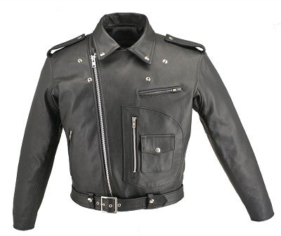 Men's D Pocket Horsehide Motorcycle Jacket