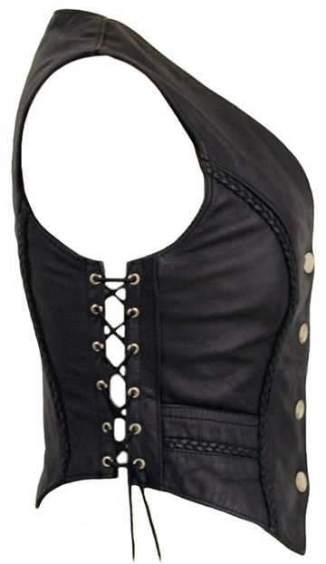 Women's Braided Leather Vest (Custom)