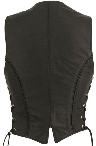 Women's Braided Leather Vest (Custom)