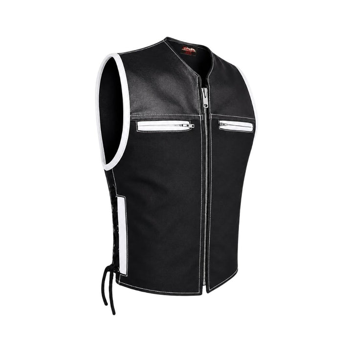 Hillside Bandit Leather/Cordura Biker vest