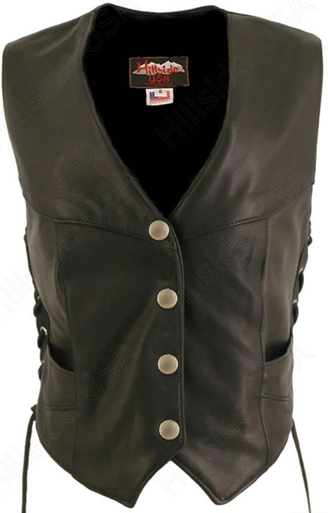 Women's Laced Side Biker Vest (Custom)