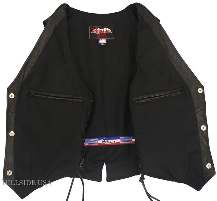 Women's Braided Leather Vest