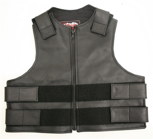 Kids Tactical Style Vest All Leather