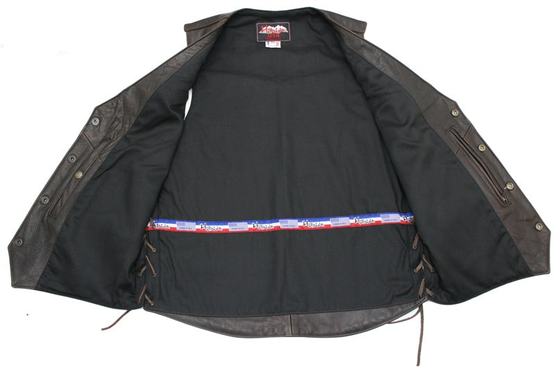 Distressed Brown Cruiser Leather Vest