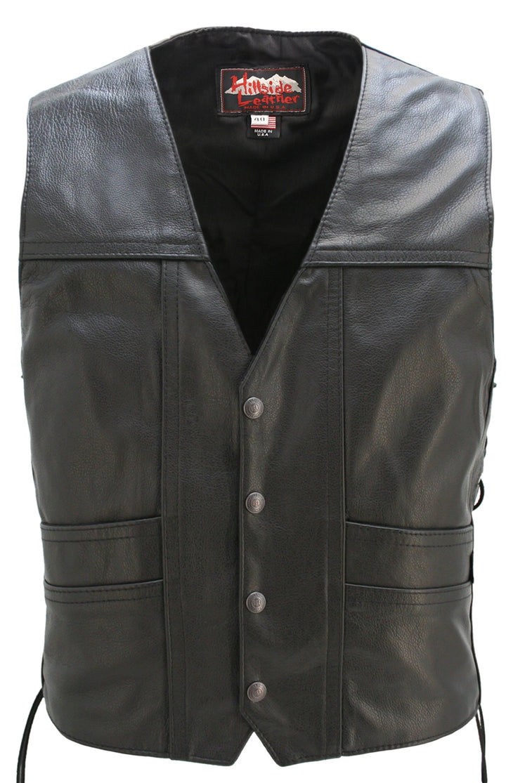 Full Back Cruiser Motorcycle Leather Vest