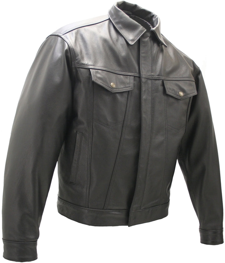Cowhide Leather Trucker Jacket