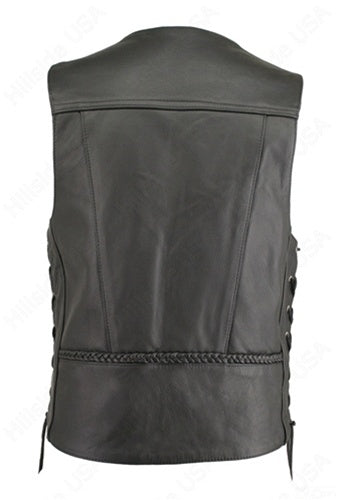 Men's Braided Leather Vest (Custom)