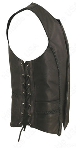 Men's Braided Leather Vest (Custom)