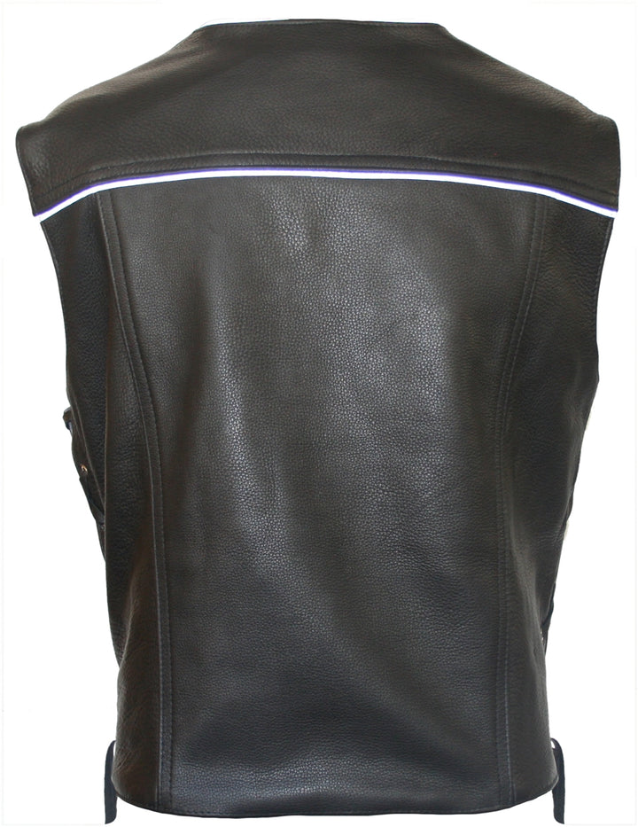 Men's Denim Style Lace Side With Reflective Trim Vest