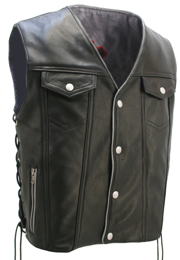 Men's Denim Style Lace Side With Reflective Trim Vest