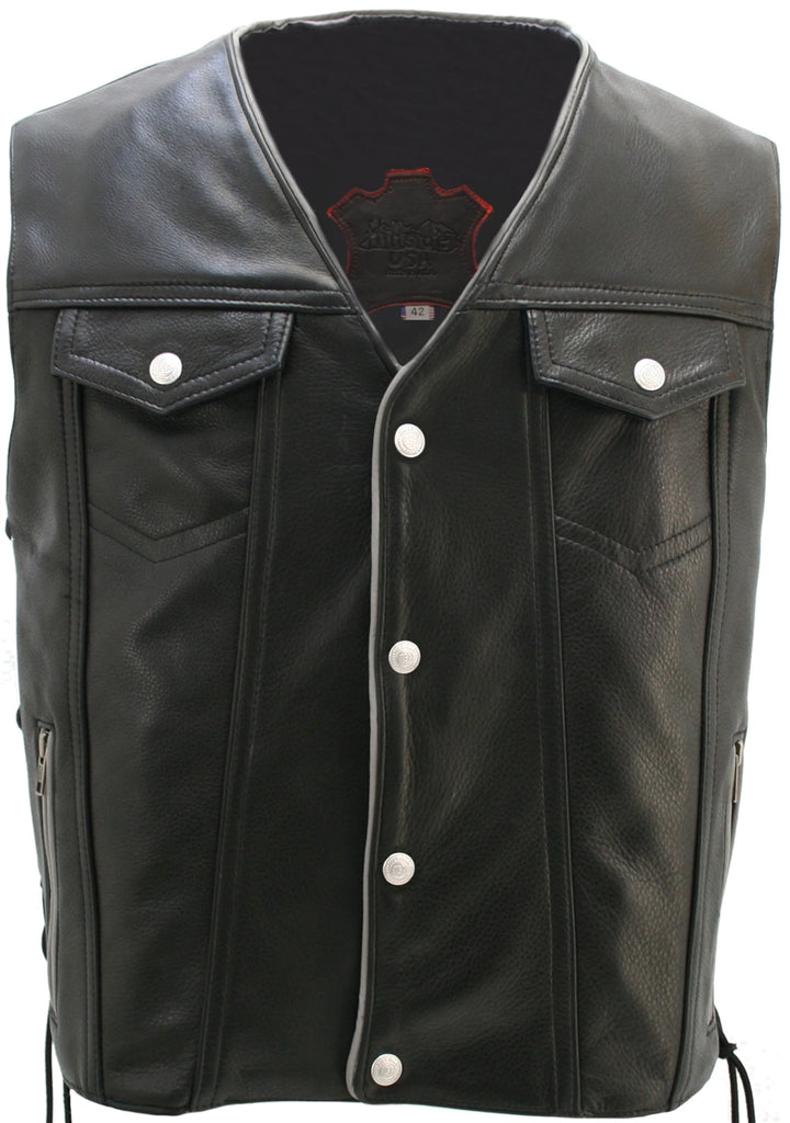 Men's Denim Style Lace Side With Reflective Trim Vest