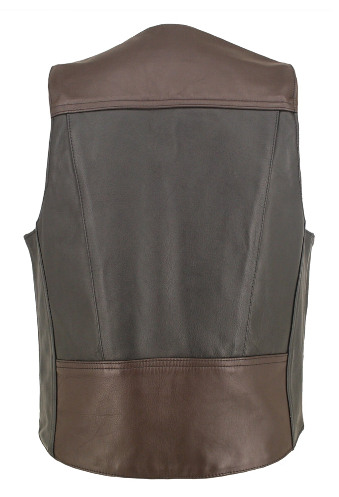 Men's Two Tone Horsehide Biker Vest