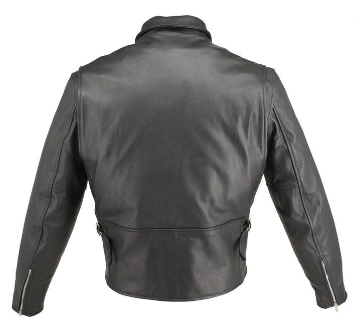 Men's Horsehide Racer Jacket Snap Down Collar