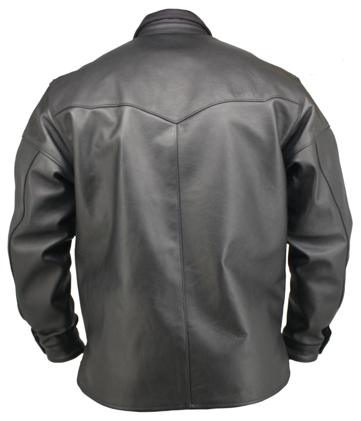 Men's Black Horsehide Leather Shirt