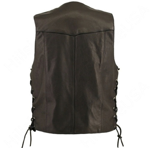 Men's Laced Side Basic Biker Vest (Custom)