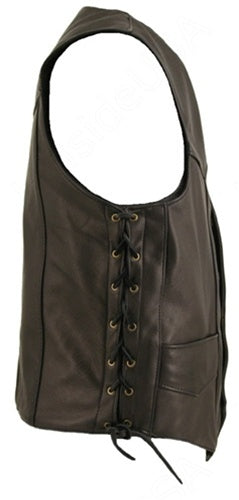 Men's Laced Side Basic Biker Vest (Custom)