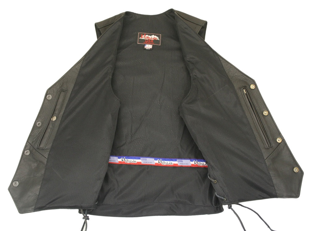 Men's Semi-Perforated Biker Vest