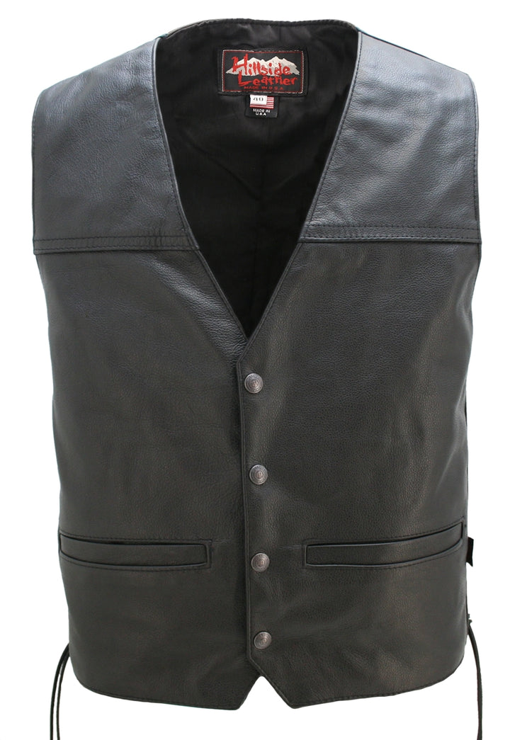 Seamless Back Panel Club Biker Vest