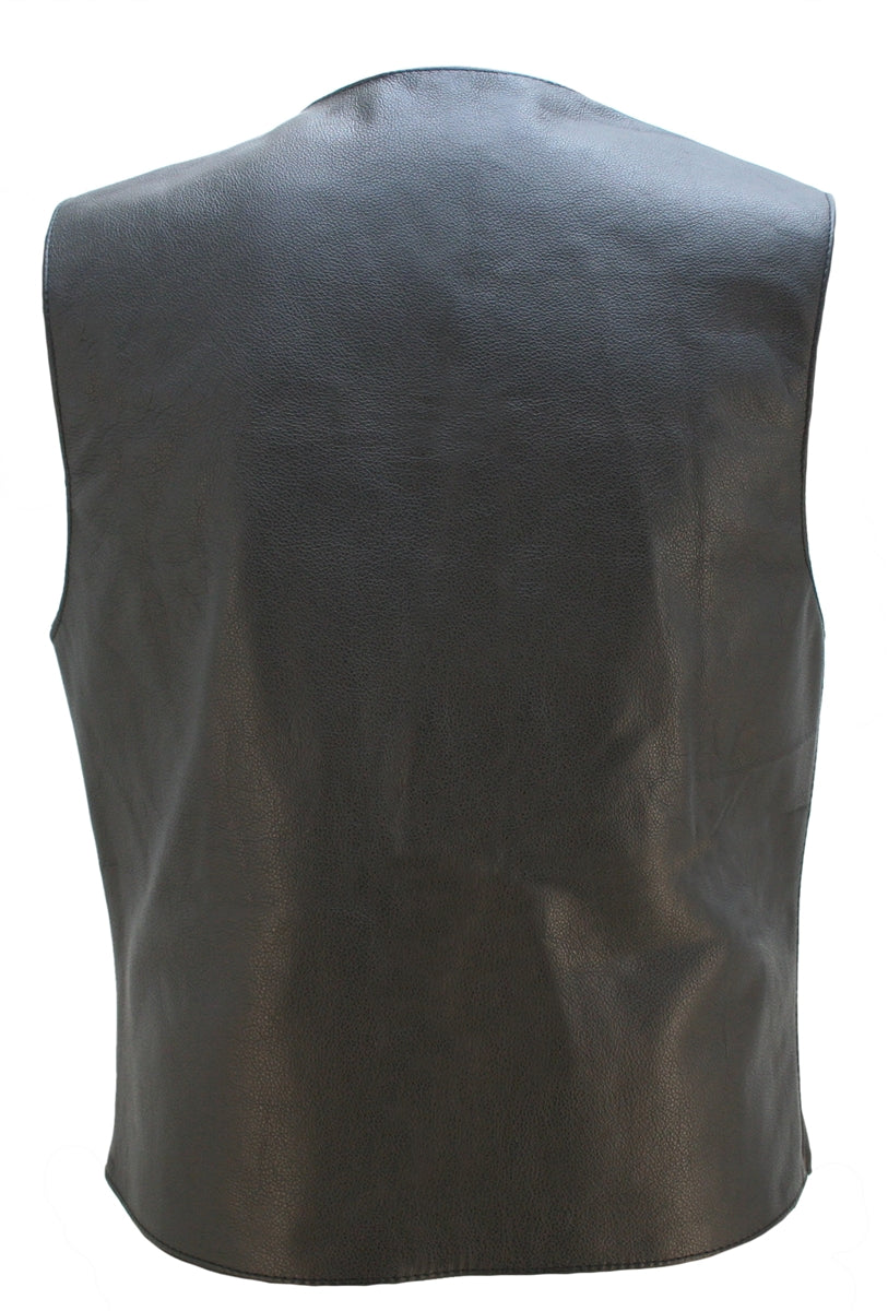 Smooth Back Classic Motorcycle Vest
