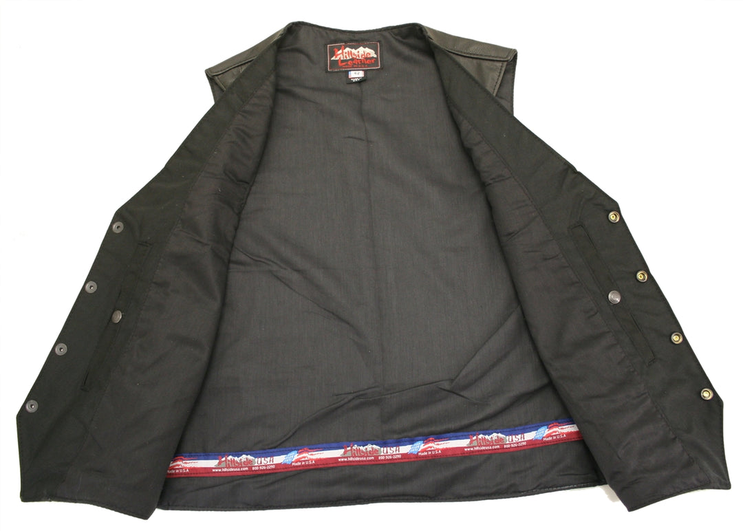 Smooth Back Classic Motorcycle Vest