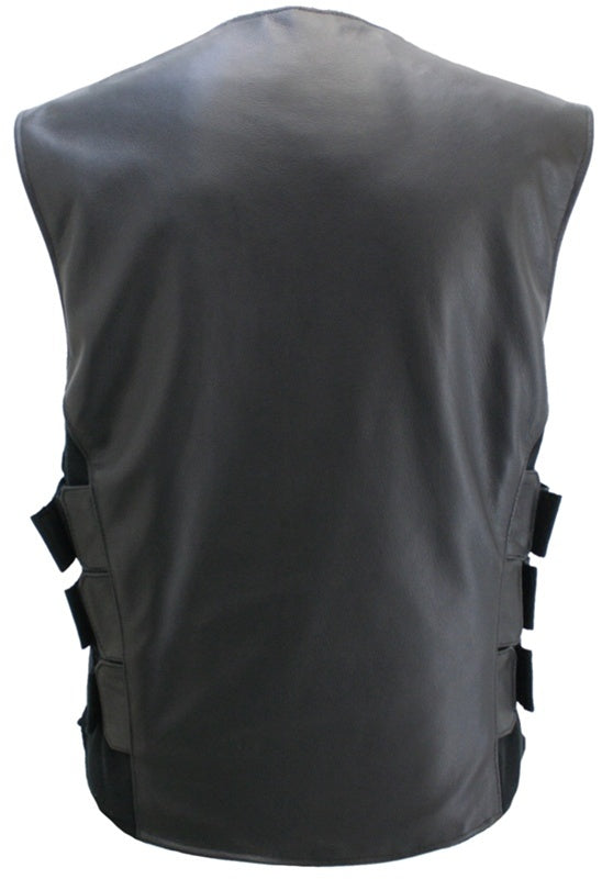 The Interceptor Leather Vest - Black