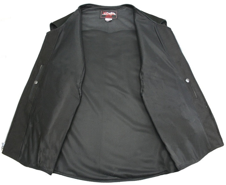 The Interceptor Leather Vest - Black
