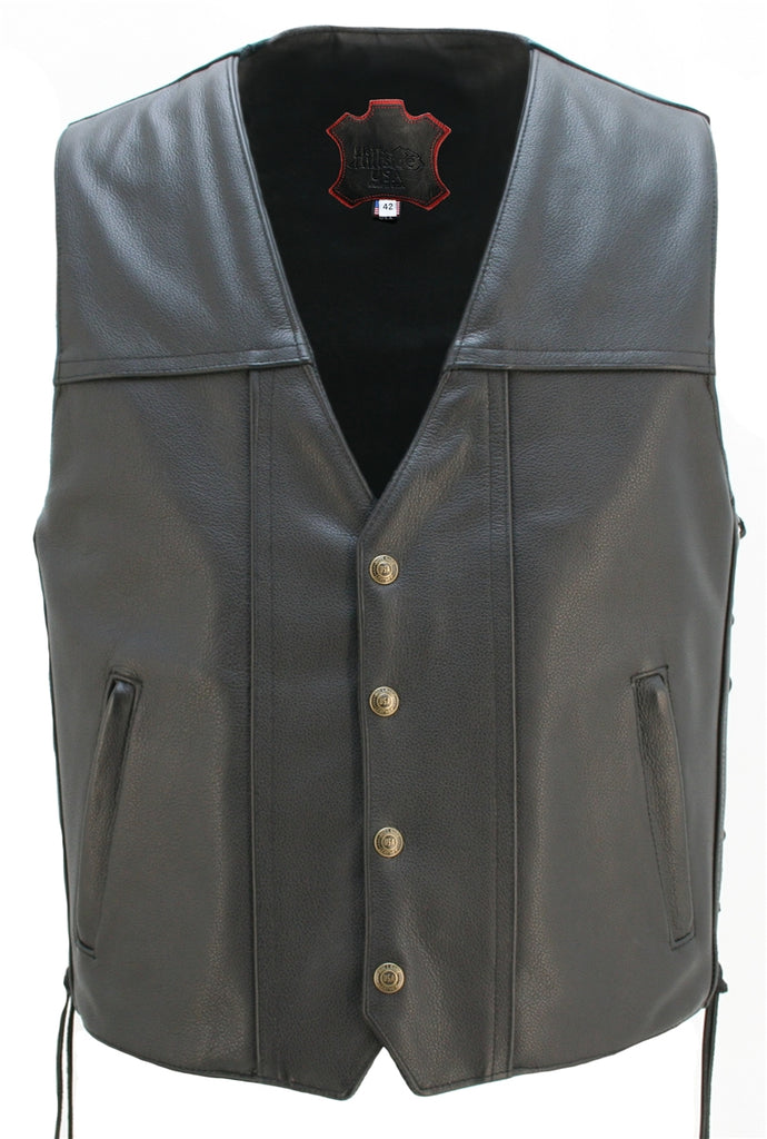 【greatLAnd】THREE HUNDRED LEATHER VEST XL Highlands-leather-Quilted-Vest