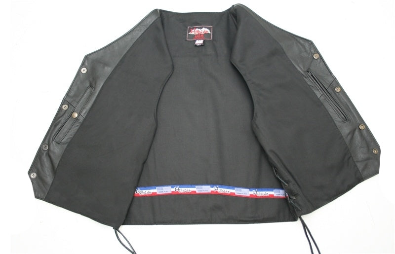 The Invader Full Back Motorcycle Leather vest