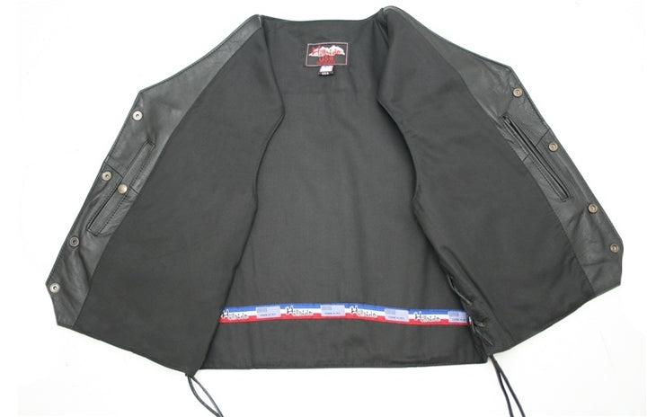 The Invader Full Back Motorcycle Leather vest